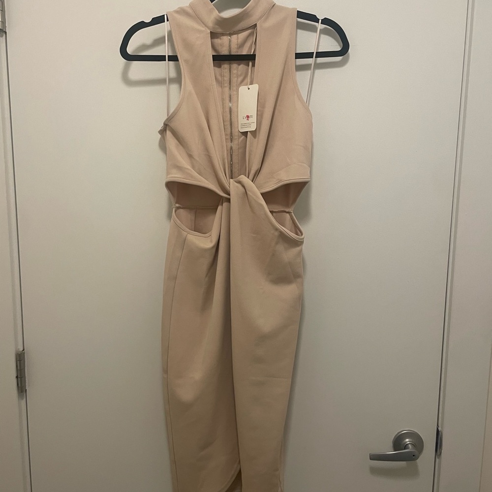 Cream cut out party dress - NWT